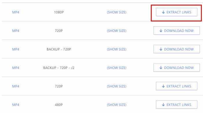Extract Links Download Videos