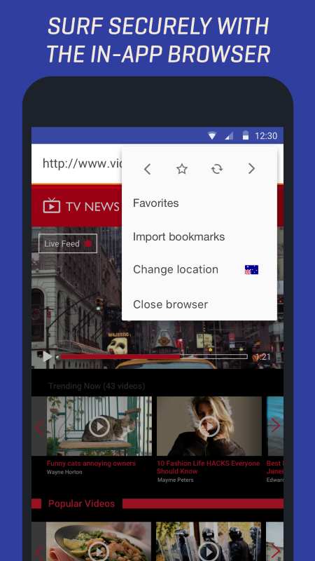 Rocket VPN Android Browser