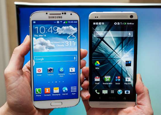 Samsung Galaxy S4 HTC One Comparison