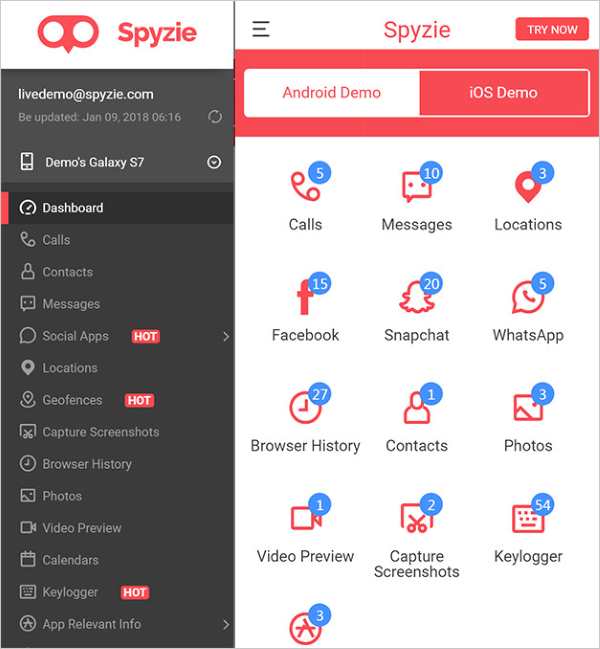 Spyzie Dashboard