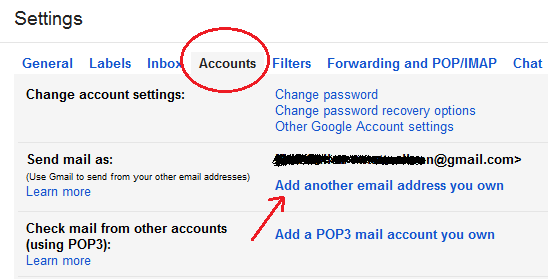 accounts in gmail